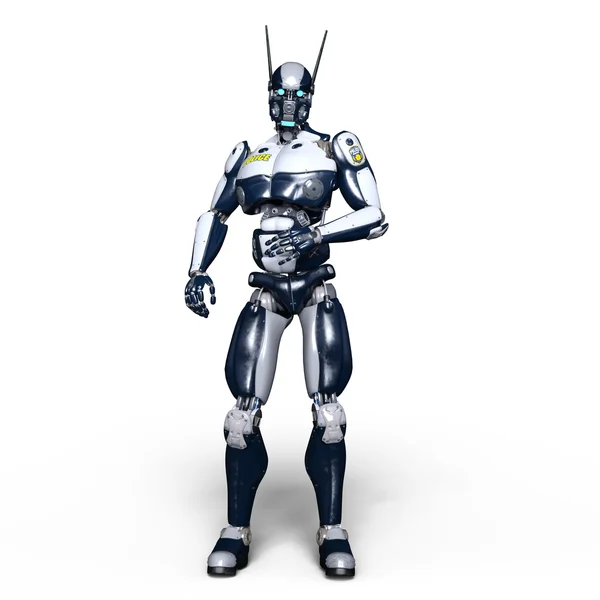 3D rendu 3D d'un robot policier — Photo