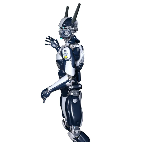 3D rendu 3D d'un robot policier — Photo