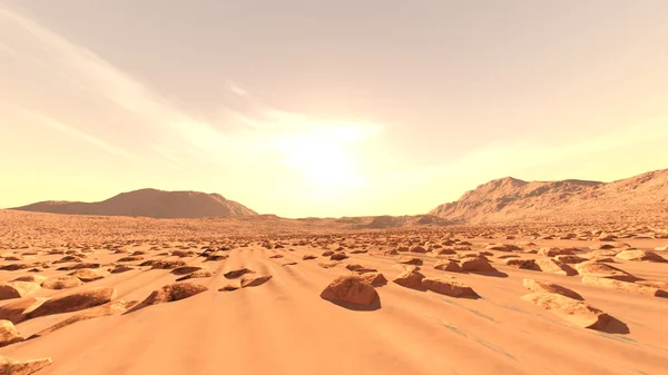 3D CG renderização do deserto — Fotografia de Stock