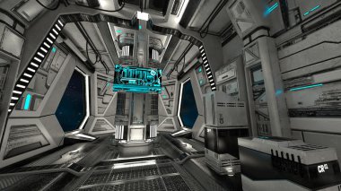 Uzay istasyonunun 3d cg görüntülemesi