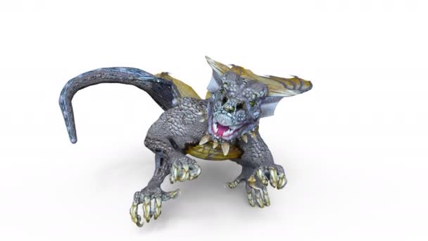 3D rendu 3D d'un dragon — Video