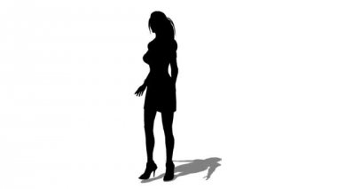 Bir kadının silüeti.