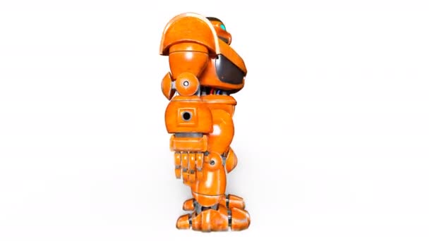 3D-cg rendering van een robot — Stockvideo