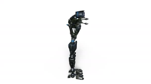 3D cg-rendering av en robot — Stockvideo