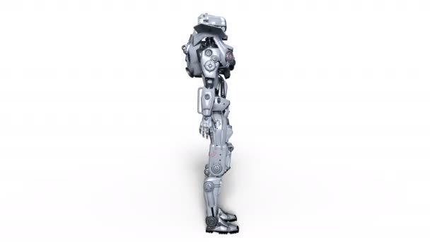 3D cg-rendering av en robot — Stockvideo