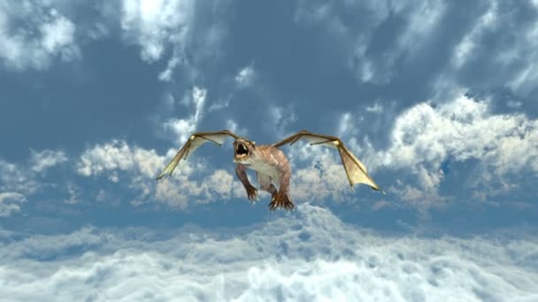 3D cg Darstellung eines Drachen — Stockvideo