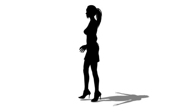 Silhouette d'une femme — Video