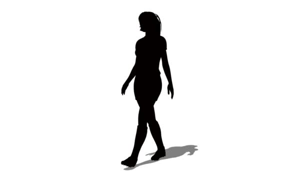 Silhouette einer Frau — Stockvideo