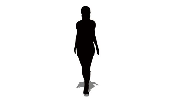 Silhouette einer Frau — Stockvideo