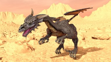 3d cg işleme bir ejderha