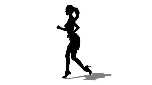 Silhouette d'une femme — Video