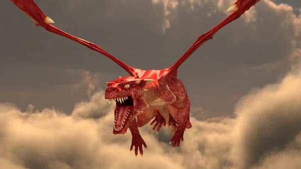 3D rendu 3D d'un dragon — Photo