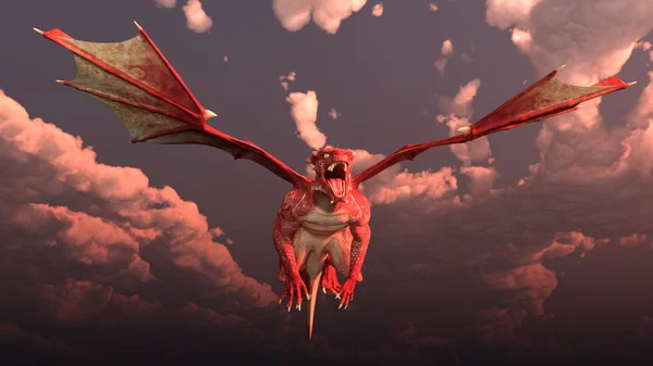 3D cg Darstellung eines Drachen — Stockfoto