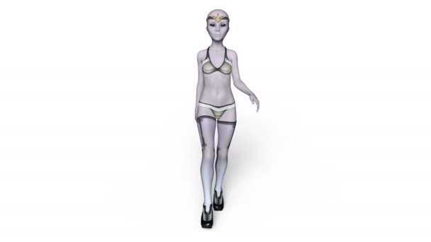 3D rendu 3D d'une extraterrestre féminine 