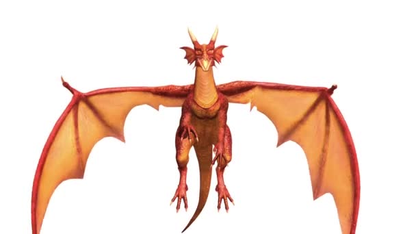 3D cg Darstellung eines Drachen — Stockvideo