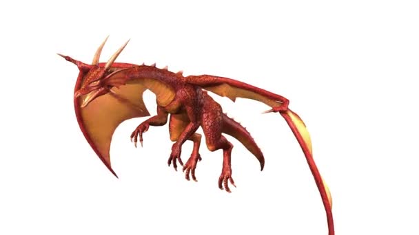 3D cg Darstellung eines Drachen — Stockvideo