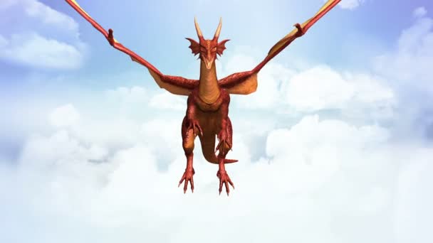 3D CG rendering of a dragon — Stock Video