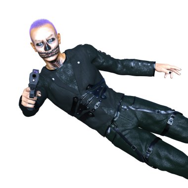 bir savaşçının 3d cg işleme