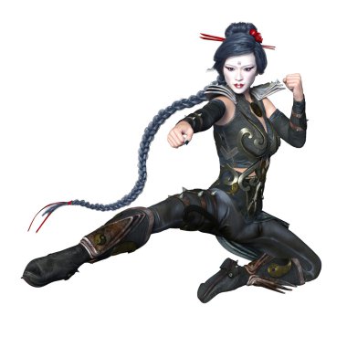 bir kadın savaşçı 3d cg render