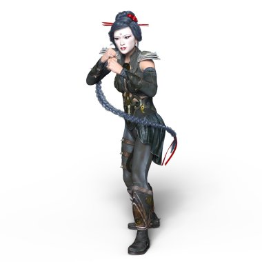 bir kadın savaşçı 3d cg render