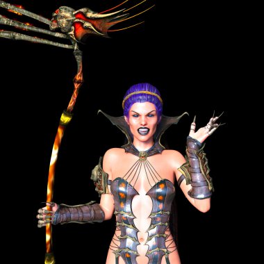 dişi bir vampir 3d cg render