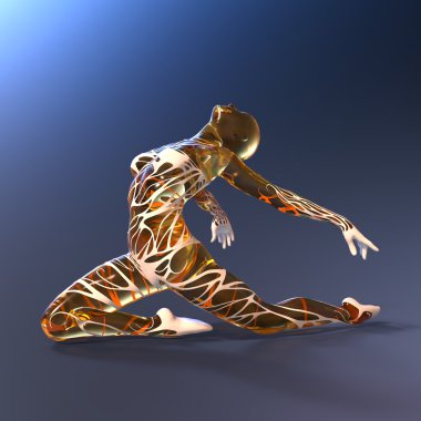 bir balerin 3d cg render 