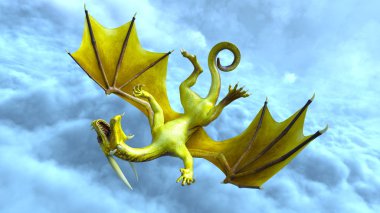 3d cg işleme bir ejderha