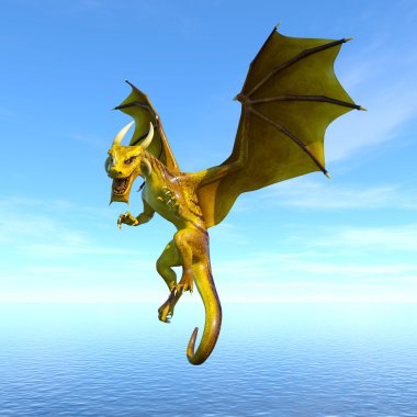 3d cg işleme bir ejderha