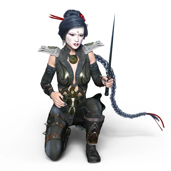 bir kadın savaşçı 3d cg render