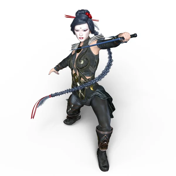 3D CG rendering of a female warrior — Stock Photo, Image