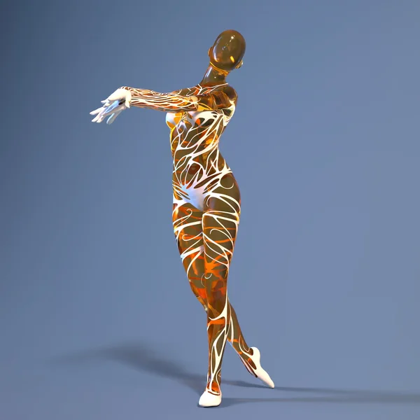 3D-cg rendering van een balletdanseres — Stockfoto