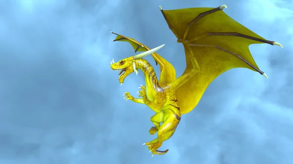 3D CG representación de un dragón — Foto de Stock