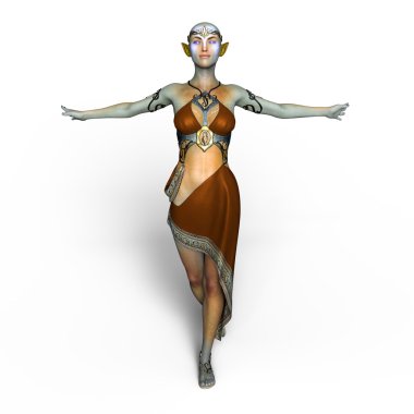 bir kadın yabancı 3d cg işleme