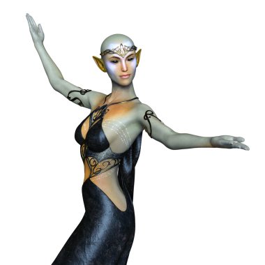 bir kadın yabancı 3d cg işleme