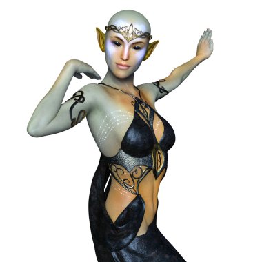 bir kadın yabancı 3d cg işleme