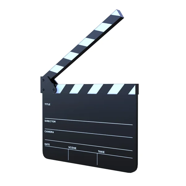 Απόδοσης 3D cg του clapperboard — Φωτογραφία Αρχείου