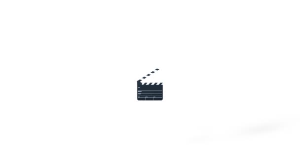 3D CG representación de un clapperboard — Vídeo de stock