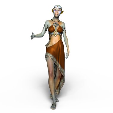 bir kadın yabancı 3d cg işleme