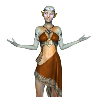 bir kadın yabancı 3d cg işleme