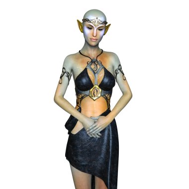 bir kadın yabancı 3d cg işleme