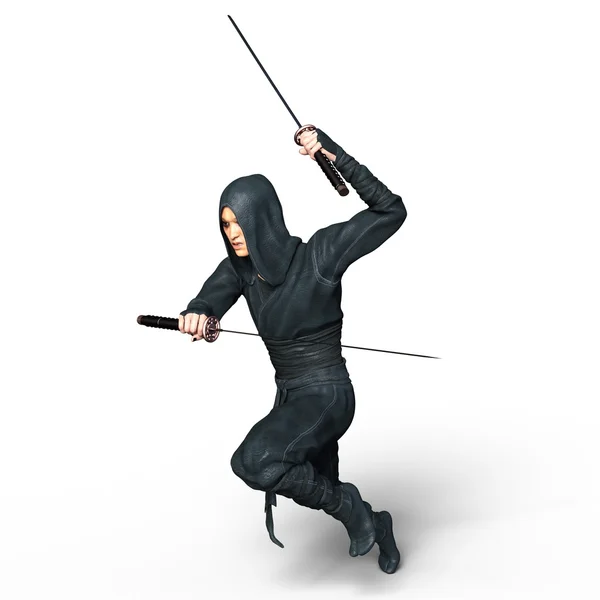 3D CG renderização de um ninja — Fotografia de Stock