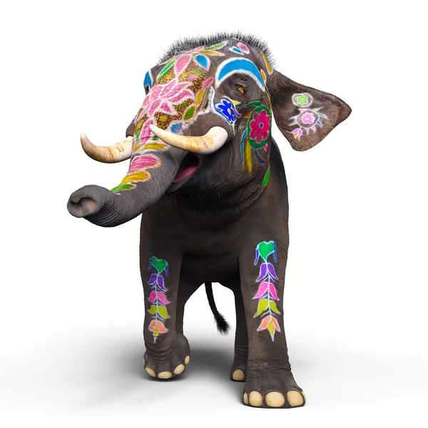 3D cg Darstellung eines Elefanten — Stockfoto