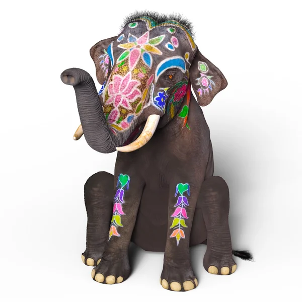 Rendering 3D CG di un elefante — Foto Stock