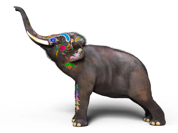 Renderowania 3D cg słonia — Zdjęcie stockowe
