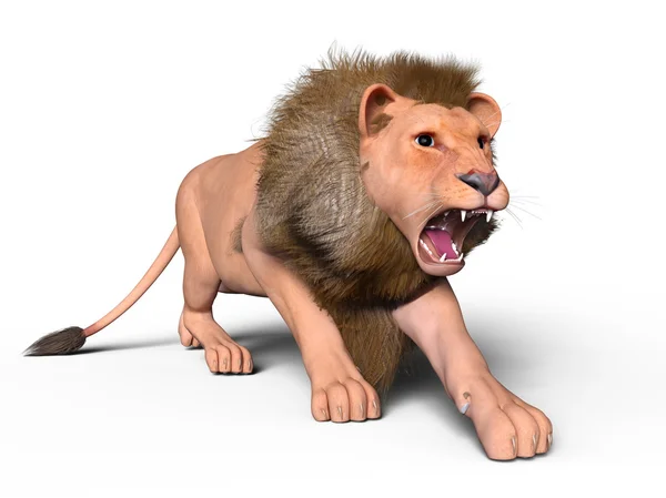 Rendering 3D CG di un leone — Foto Stock