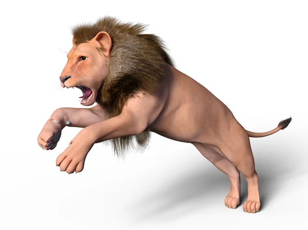 3D-s cg visszaadás-ból egy oroszlán — Stock Fotó