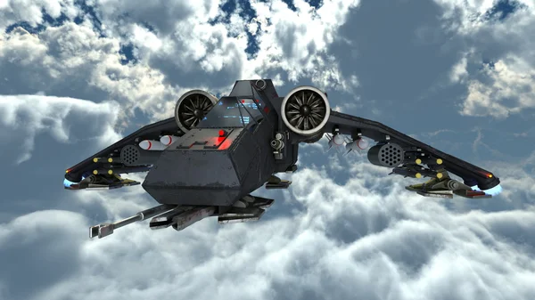 3D cg-rendering av en fighter — Stockfoto