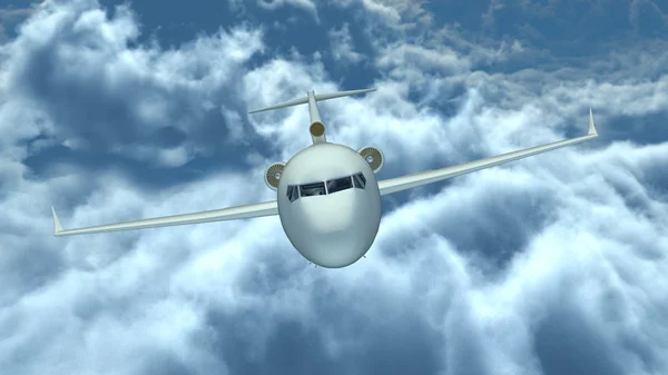 3D cg-rendering av ett flygplan — Stockfoto
