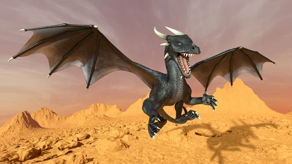 3D cg Darstellung eines Drachen — Stockfoto