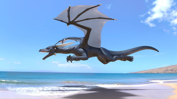 3D CG rendering of a dragon